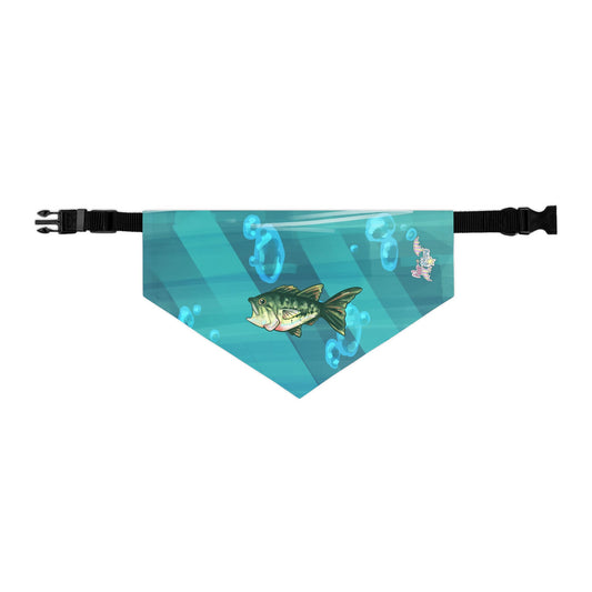 Largemouth Bass Pet Bandana Collar