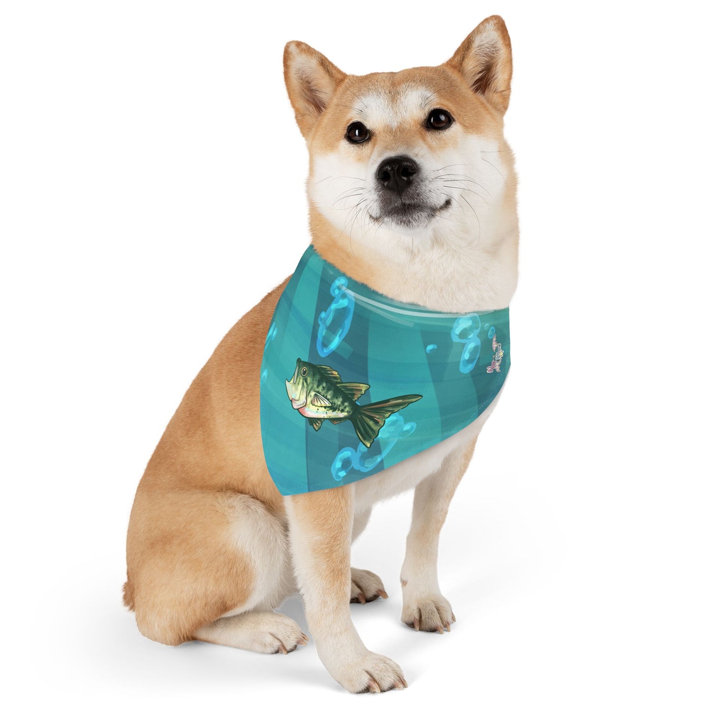 Largemouth Bass Pet Bandana Collar