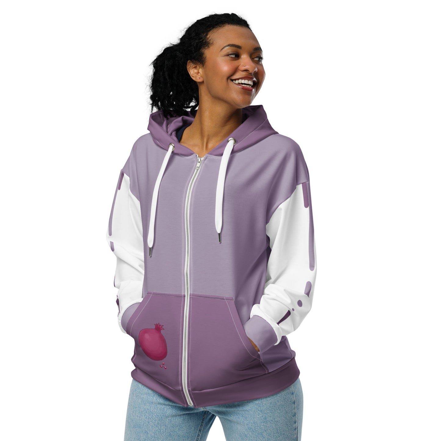 Pomegranate Zip-up Hoodie