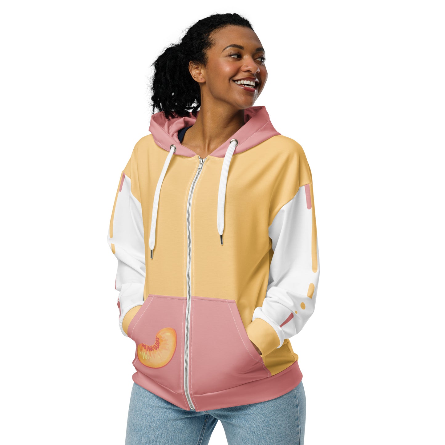 Peach Zip-up Hoodie
