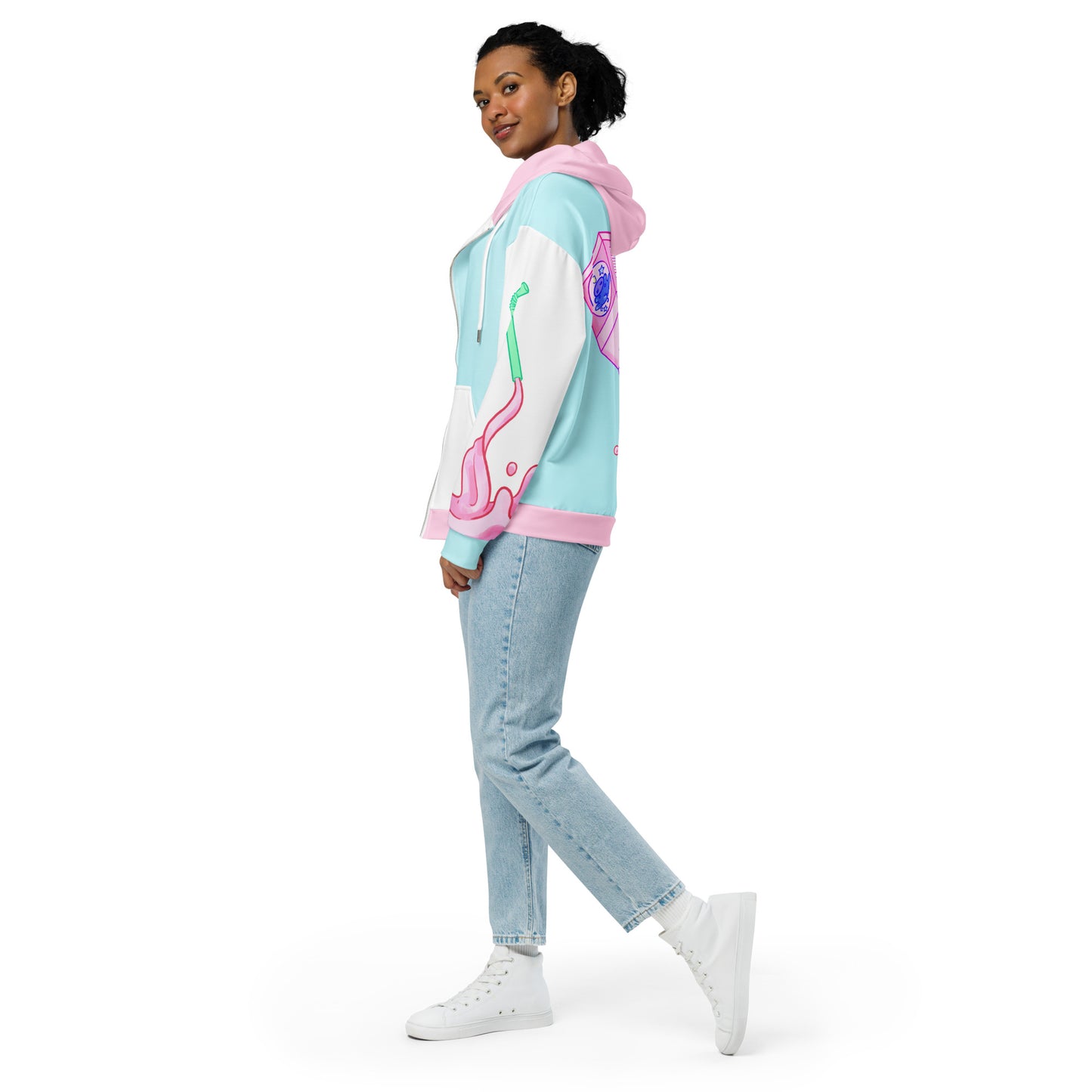 Strawberry Milk Zip-up Hoodie