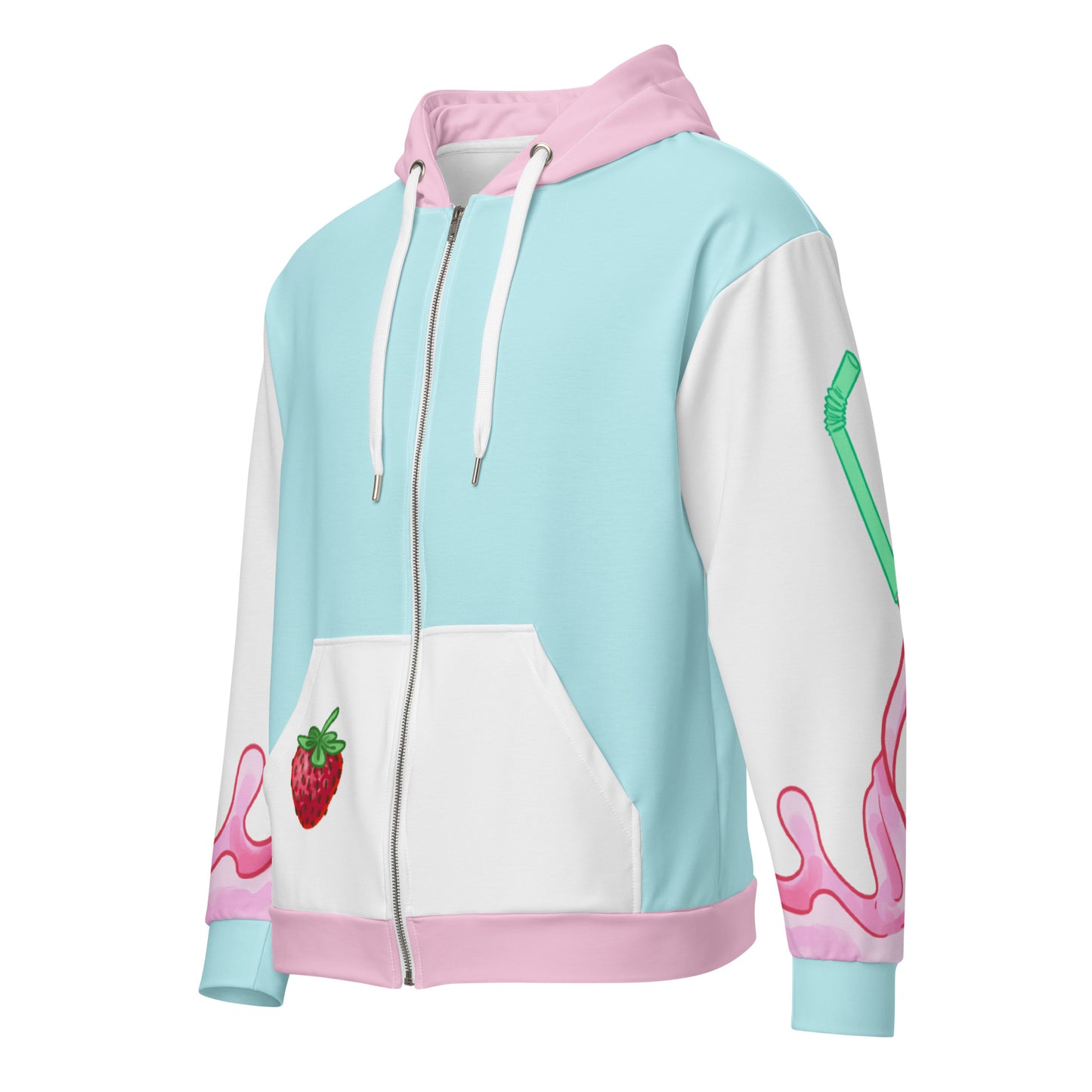 Strawberry Milk Zip-up Hoodie